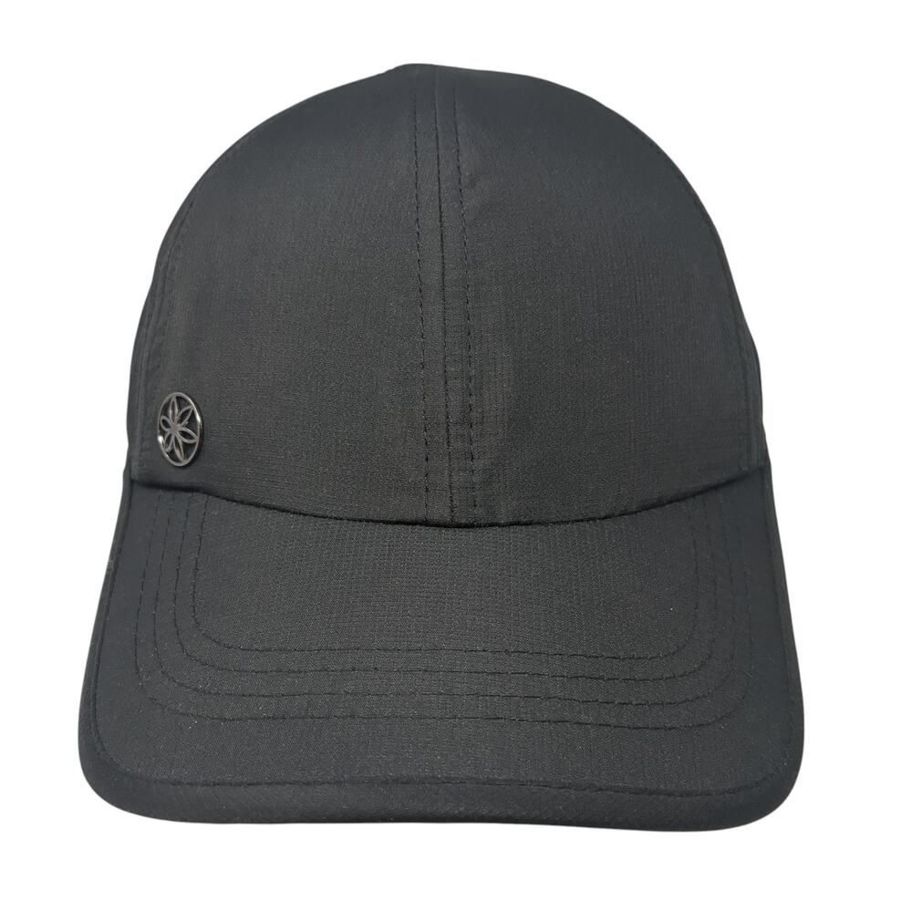 Gaiam Strapback Baseball Cap Black One Size Adjustable Lightweight 6 Panel